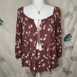 Women’s blouse Miami Medium flower boho bohemian summer night cottage core